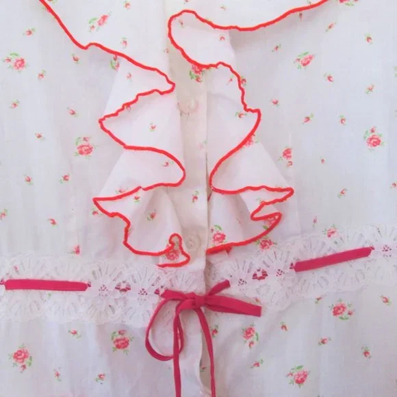 cottagecore 1970s vintage white floral boho maxi dress size small nap dress